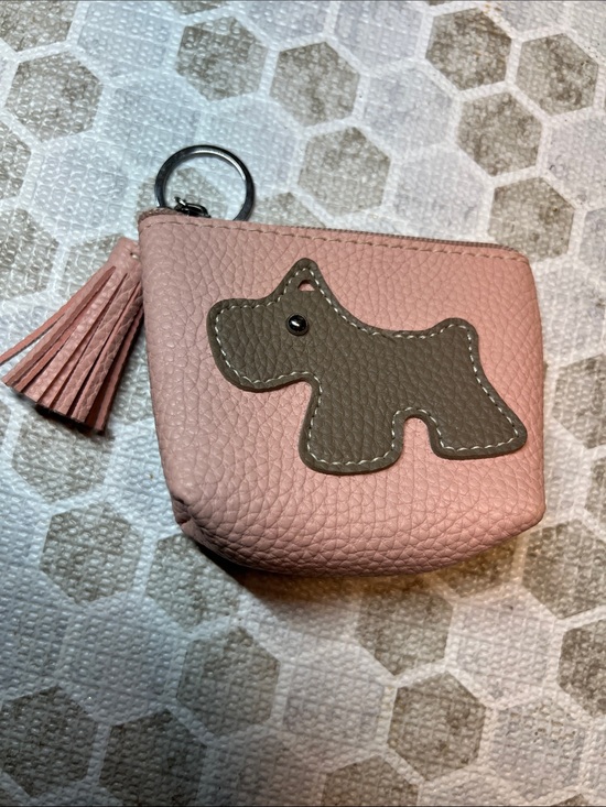 Handbags - Cute Pink Tassel Coin Purse with Rhino / dig Applique